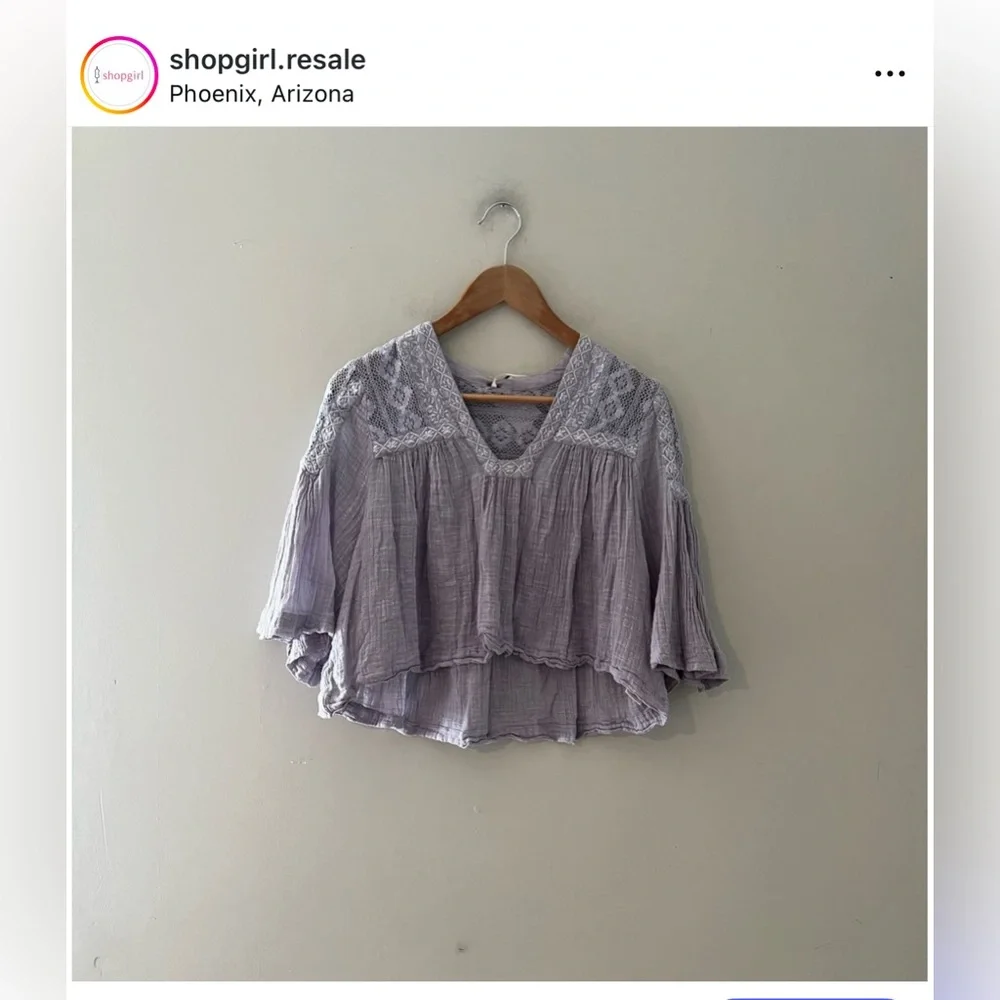 Free People top Carry Me Away Blouse linen anthropologie Maeve Pilcro‎ xs small